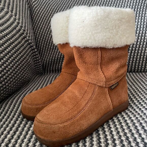 Steger Mukluks Moose hide brown winter snow boot women’s shoe size 6 - Picture 2 of 12